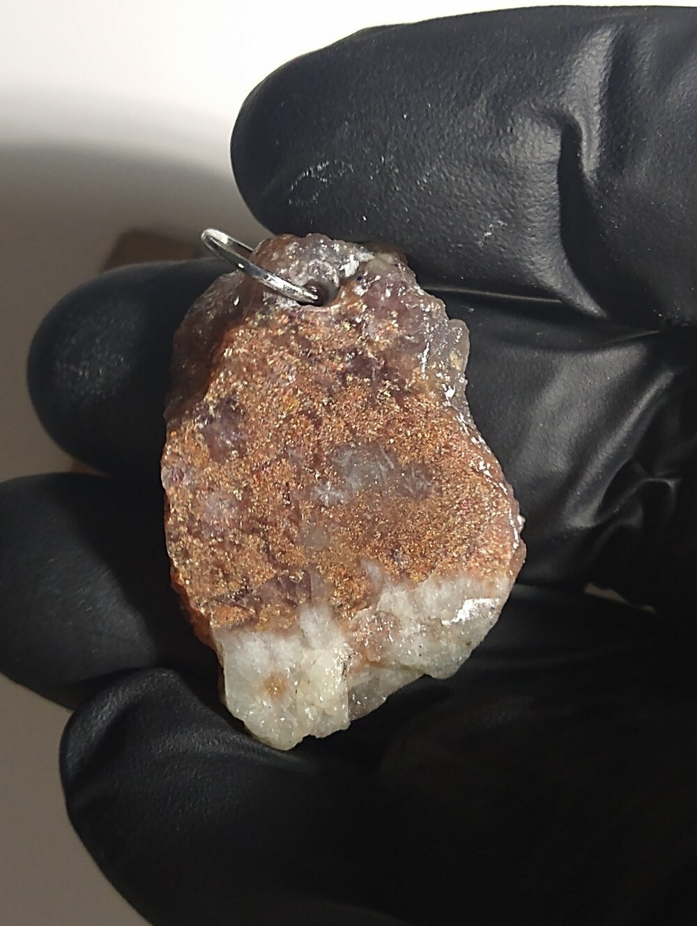10.3 Gram Natural Flashy Rainbow Sunstone Pendant